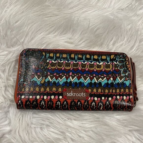 Sakroots Elephant Print Zip Around Wallet - Picture 7 of 16